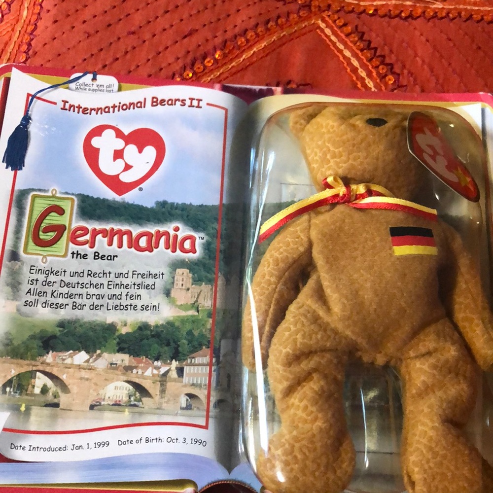 Vintage beanie baby 1990 Germania the bear